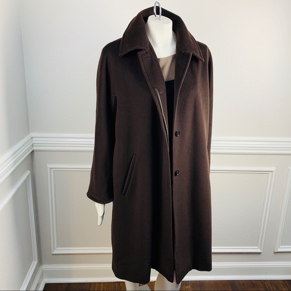 Max Mara Wool Car Coat Overcoat Cocoon Brown 6 - Picture 1 of 8